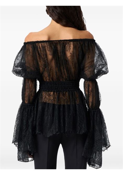 Blusa in pizzo nero BLUMARINE | 4C220AN0990