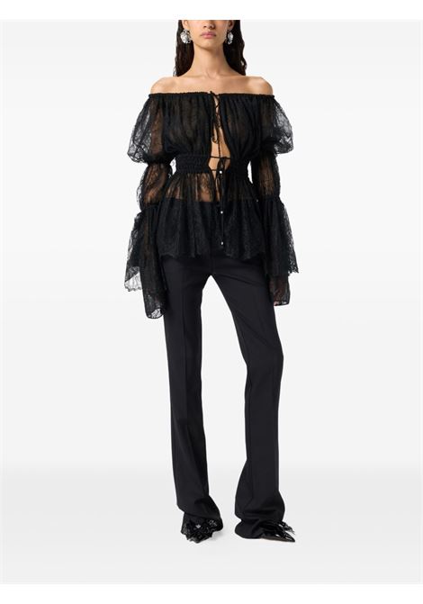Blusa in pizzo nero BLUMARINE | 4C220AN0990