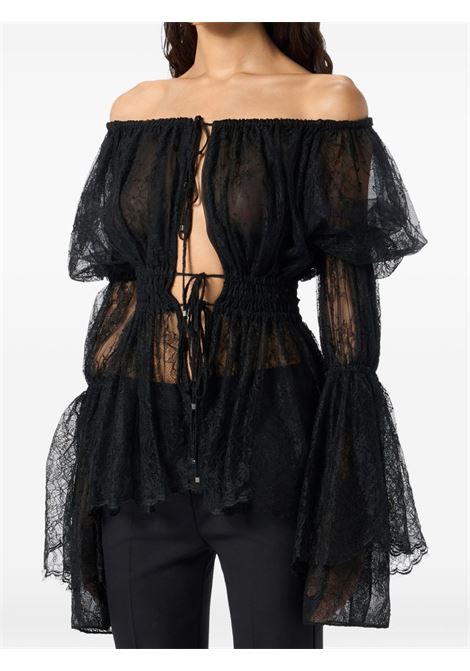 Blusa in pizzo nero BLUMARINE | 4C220AN0990