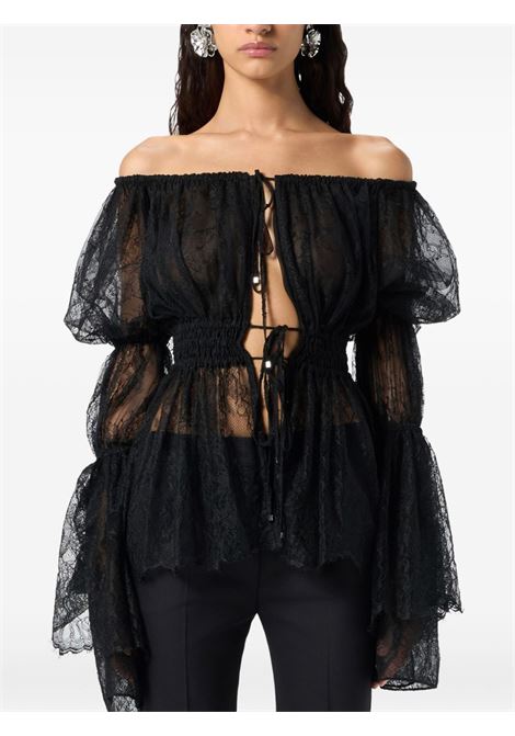 Blusa in pizzo nero BLUMARINE | 4C220AN0990