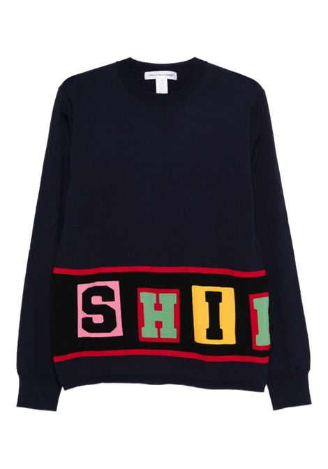 Maglione nero con intarsio COMME DES GARCONS SHIRT | FP-N001-W252