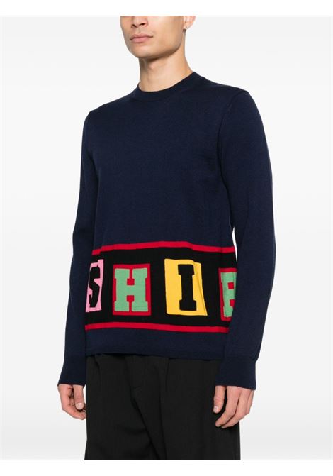 Maglione nero con intarsio COMME DES GARCONS SHIRT | FP-N001-W252