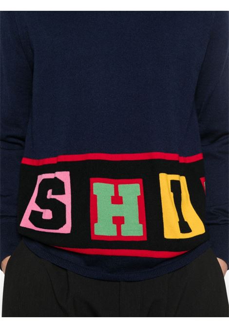 Maglione nero con intarsio COMME DES GARCONS SHIRT | FP-N001-W252