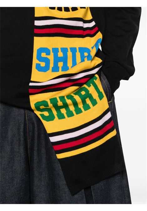 Maglione nero con applicazione sciarpa COMME DES GARCONS SHIRT | FP-N003-W251