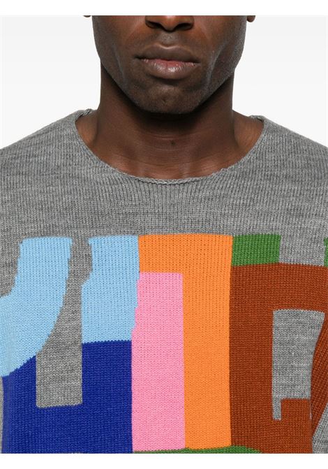 Maglione grigio chiaro con intarsio COMME DES GARCONS SHIRT | FP-N005-W252