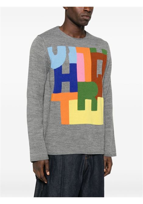 Maglione grigio chiaro con intarsio COMME DES GARCONS SHIRT | FP-N005-W252