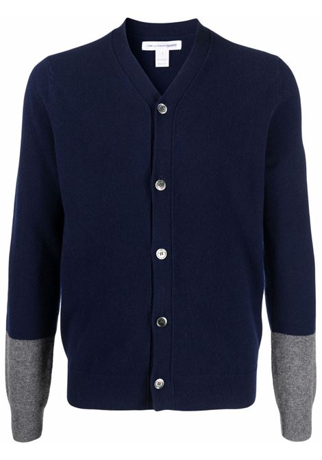 Cardigan in lana blu COMME DES GARCONS SHIRT | FZ-N109-PER2