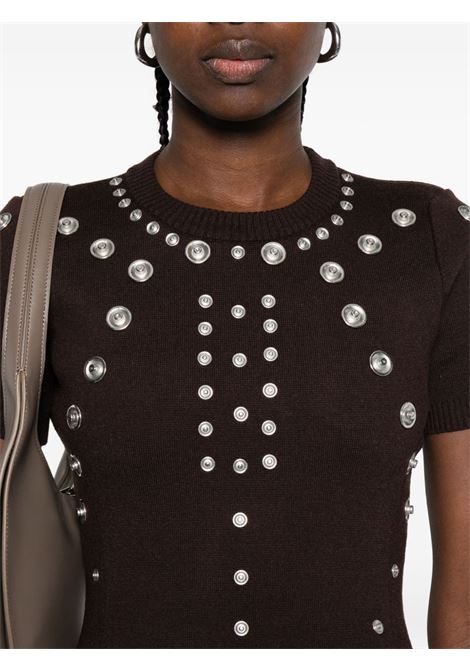 Miniabito marrone con clips COPERNI | COPML164Y3019BRW