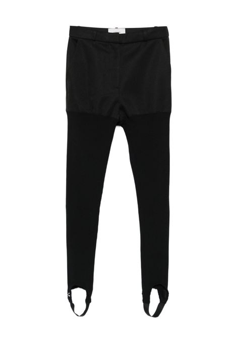 Pantaloni ibridi in cotone gabardine a costine nero COPERNI | COPP138F3004BLK