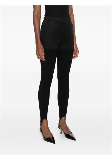 Pantaloni ibridi in cotone gabardine a costine nero COPERNI | COPP138F3004BLK