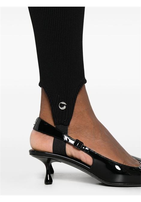 Pantaloni ibridi in cotone gabardine a costine nero COPERNI | COPP138F3004BLK