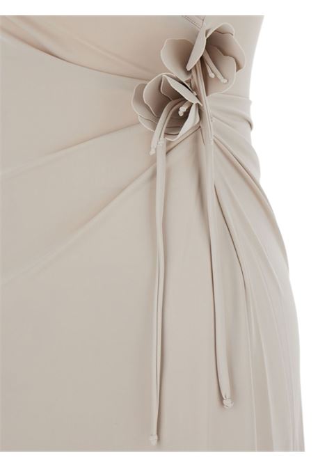 Abito asimmetrico con fiori beige COPERNI | COPR213F5021BEI