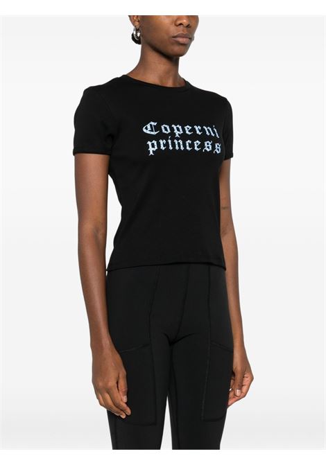 T-shirt in cotone nero COPERNI | DJS07F5017BLKBLU