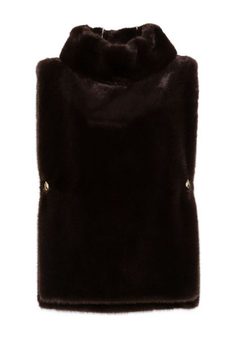 Gilet pelliccia ecomarrone DARKPARK | WJA23-FLT070080