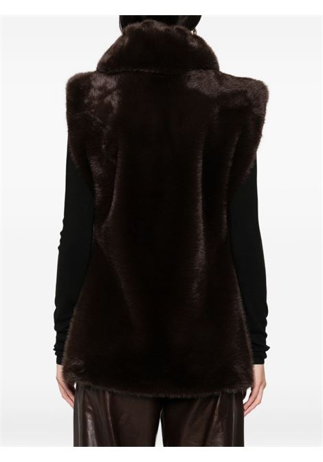 Gilet pelliccia ecomarrone DARKPARK | WJA23-FLT070080