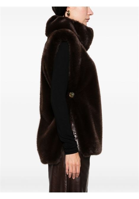 Gilet pelliccia ecomarrone DARKPARK | WJA23-FLT070080