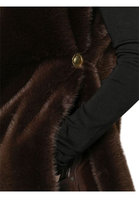 Gilet pelliccia ecomarrone DARKPARK | WJA23-FLT070080