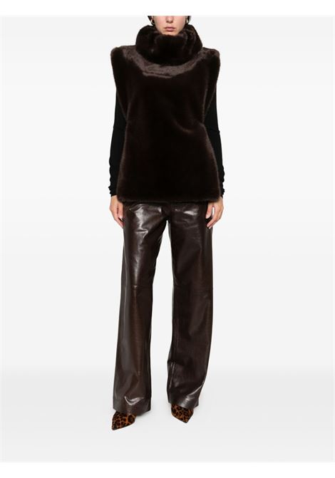 Gilet pelliccia ecomarrone DARKPARK | WJA23-FLT070080