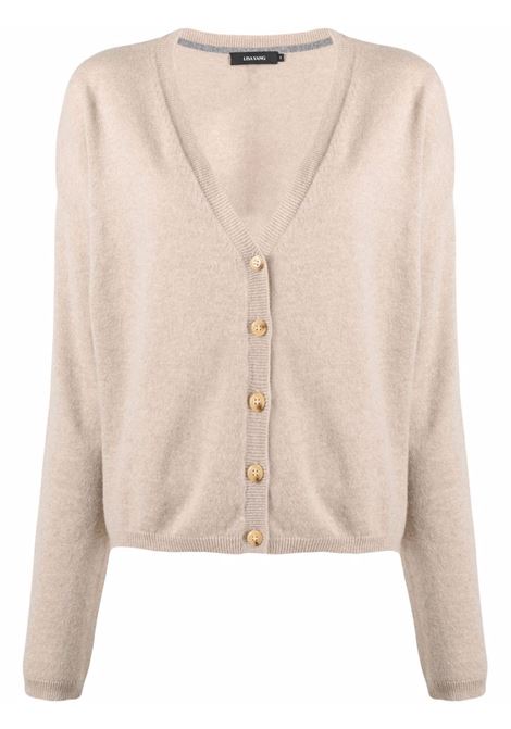 Sand-colored cashmere wool cardigan LISA YANG | 202037-ABBYSAND