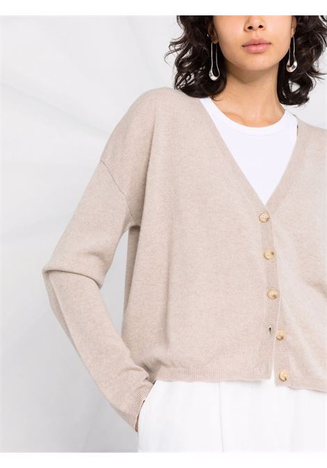Sand-colored cashmere wool cardigan LISA YANG | 202037-ABBYSAND