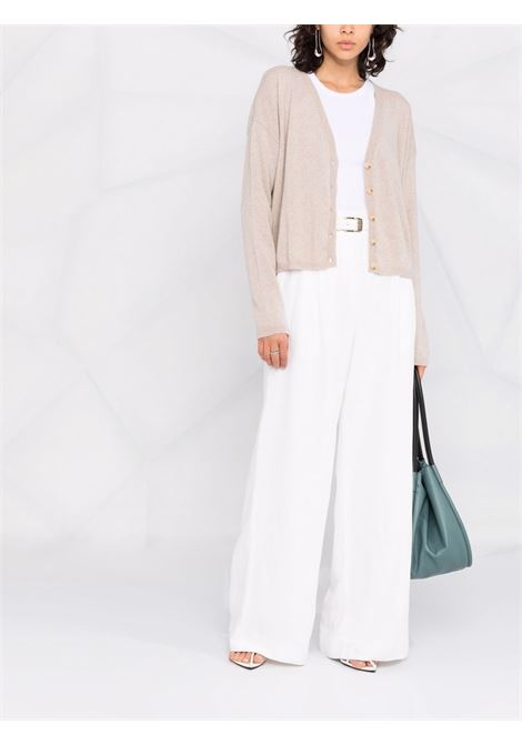 Sand-colored cashmere wool cardigan LISA YANG | 202037-ABBYSAND