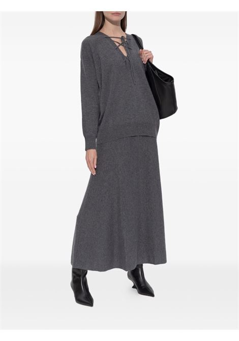 Gonna longuette in lana grigio LISA YANG | 2025337-TORIEGRAPHITE