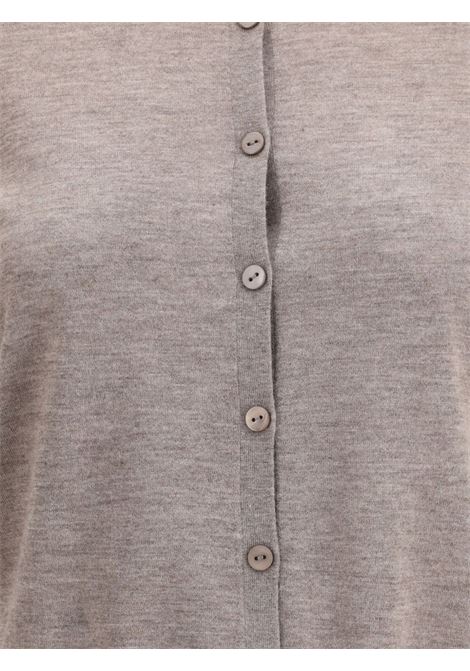 Taupe cashmere wool cardigan LISA YANG | 2025360-CHARLOTTEDEEP TRUFFLE
