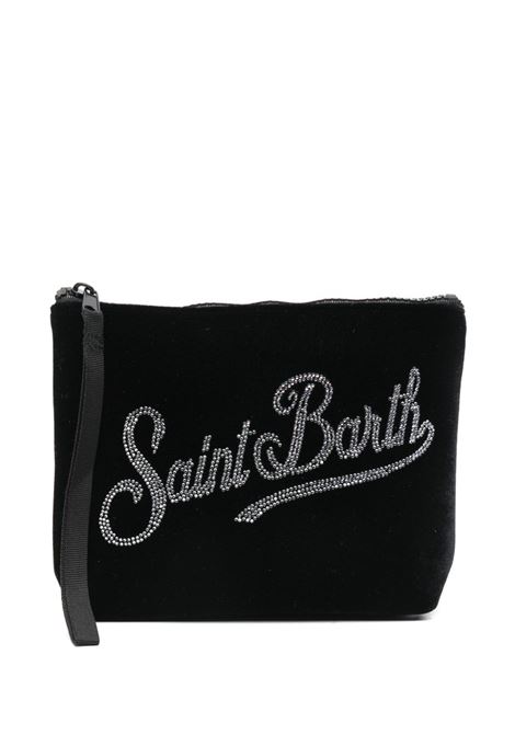 Pouch Aline velvet strass nera MC2 | ALINE VELVET-STRASS00