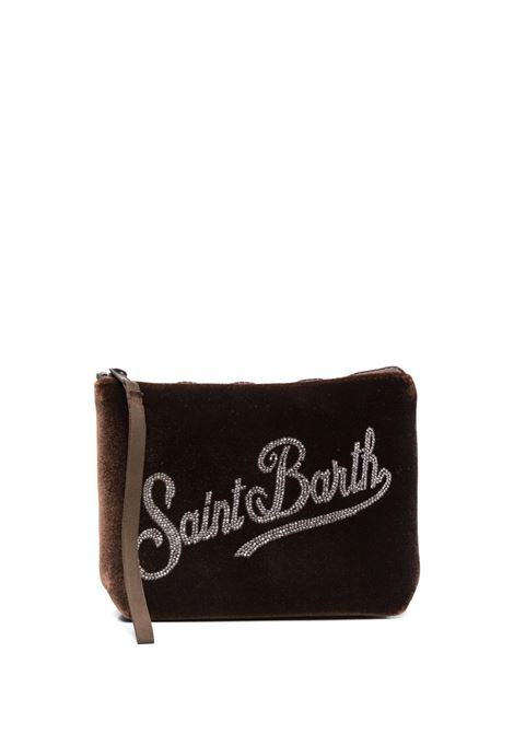 Pouch Aline velvet strass marrone MC2 | ALINE VELVET-STRASS19