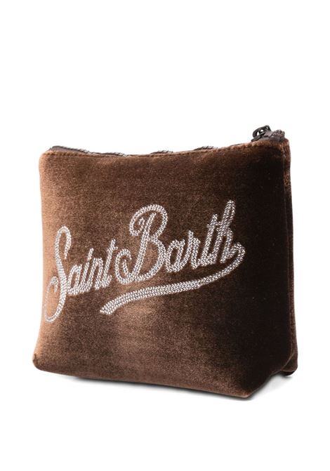 Pouch Aline velvet strass marrone MC2 | ALINE VELVET-STRASS19