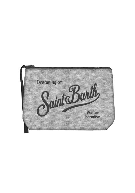 Grey wool Aline pouch MC2 | ALINE WOOL15 EMB