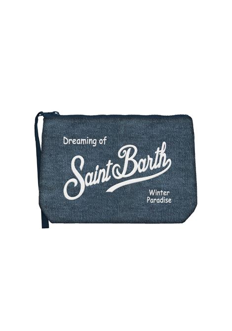 Blue Aline wool pouch MC2 | ALINE WOOL61 EMB