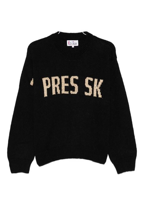 Maglione girocollo lana nero MC2 | DANYA-APRES SKI STRIPE00L