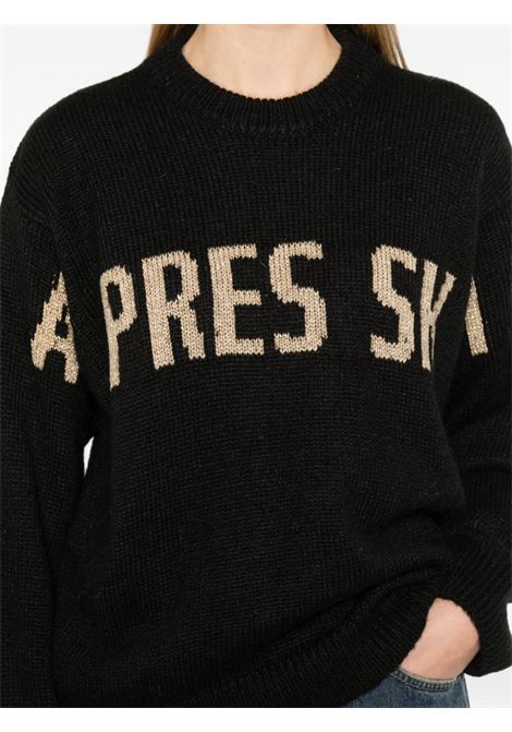 Maglione girocollo lana nero MC2 | DANYA-APRES SKI STRIPE00L