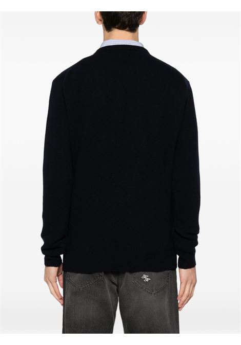 Maglione girocollo lana blu MC2 | HERON-APRES SKI BIG61 EMB