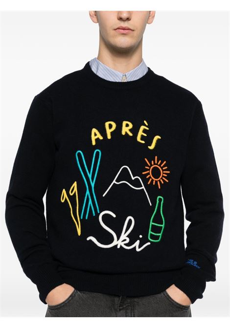 Maglione girocollo lana blu MC2 | HERON-APRES SKI BIG61 EMB