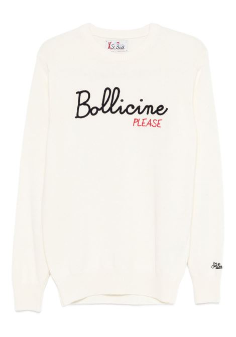 Maglione girocollo lana panna MC2 | HERON-BOLLICINE PLEASE10 EMB