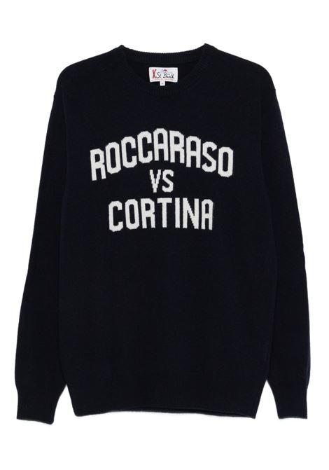 Maglione girocollo lana blu MC2 | HERON-ROCCARASO VS CORTINA61