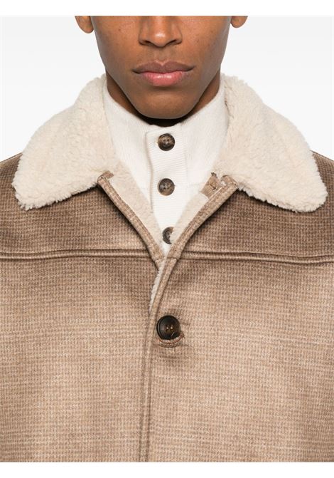 Giaccone ecomontone beige MC2 | KELLS-PIED DE POULE19