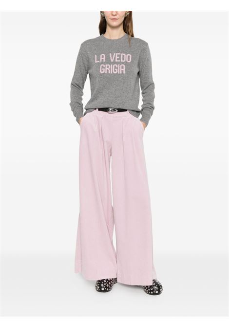 Gray cashmere crew neck sweater MC2 | NEW QUEEN C-VEDO GRIGIA15M