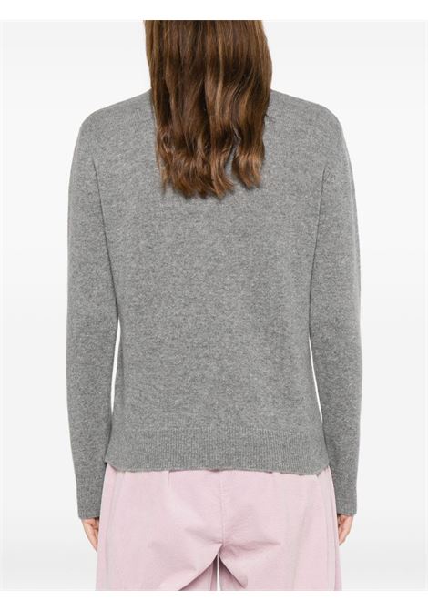 Gray cashmere crew neck sweater MC2 | NEW QUEEN C-VEDO GRIGIA15M