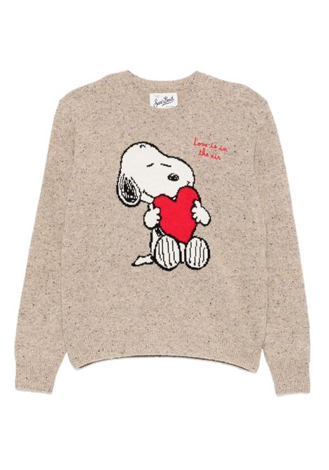 Beige wool sweater with Snoopy Peanuts print MC2 | NEW QUEEN DONEGAL-PEANUTS LOVE HEARTS11