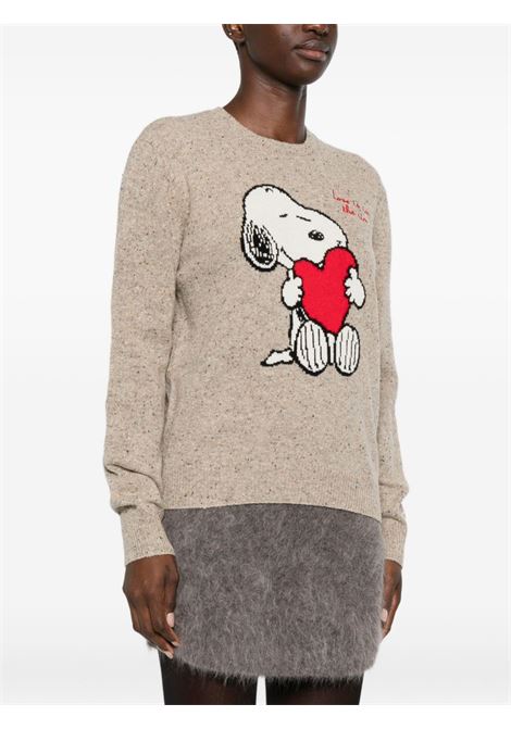 Beige wool sweater with Snoopy Peanuts print MC2 | NEW QUEEN DONEGAL-PEANUTS LOVE HEARTS11