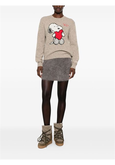 Beige wool sweater with Snoopy Peanuts print MC2 | NEW QUEEN DONEGAL-PEANUTS LOVE HEARTS11