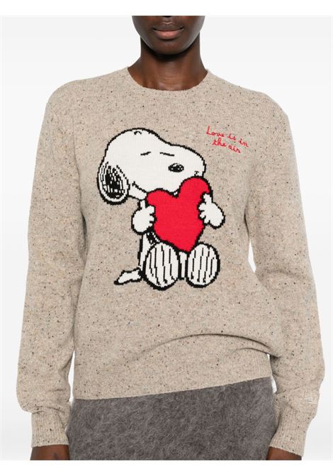 Beige wool sweater with Snoopy Peanuts print MC2 | NEW QUEEN DONEGAL-PEANUTS LOVE HEARTS11