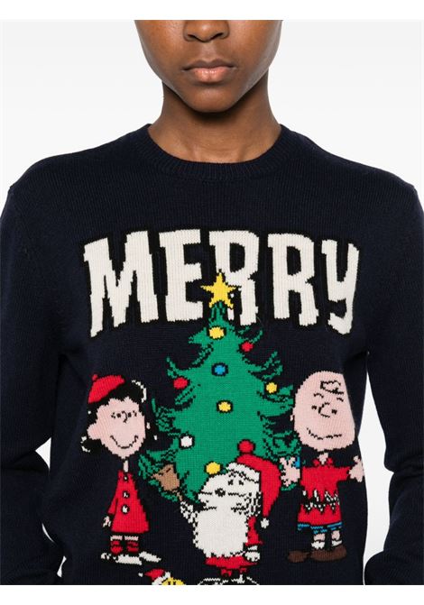 Maglione girocollo lana blu MC2 | NEW QUEEN-PEANUTS CHRISTMAS61