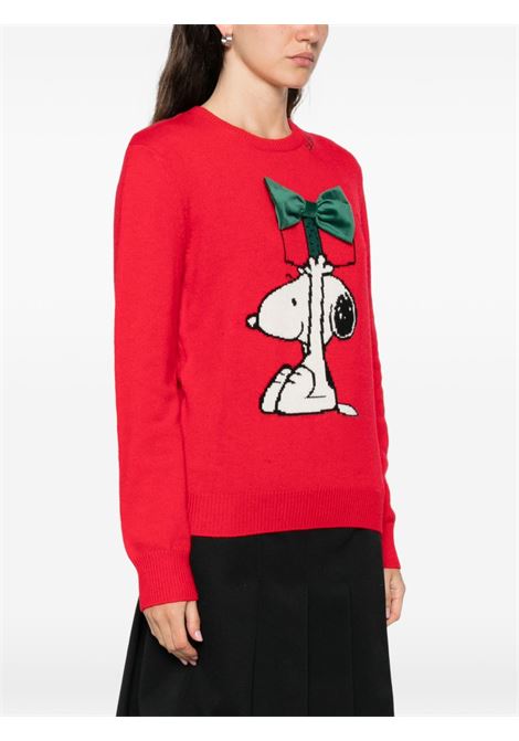Red Snoopy wool sweater MC2 | NEW QUEEN-SNOOPY BOW PATCH41