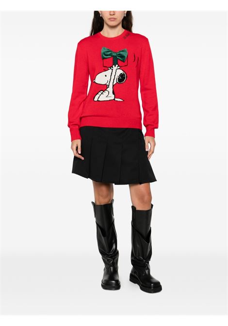 Red Snoopy wool sweater MC2 | NEW QUEEN-SNOOPY BOW PATCH41