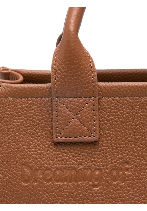 Borsa a spalla Vanity Bag Midi in pelle martellata cognac MC2 | VANITY BAG MIDI-GRAIN LEATHER SB19