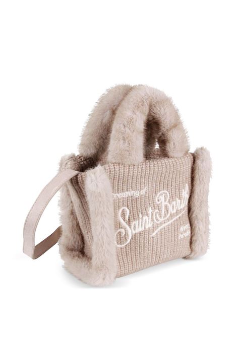 Beige Shearling Mini Vanity Bag MC2 | VANITY MINI SHEARLING RIB-FUR11 EMB